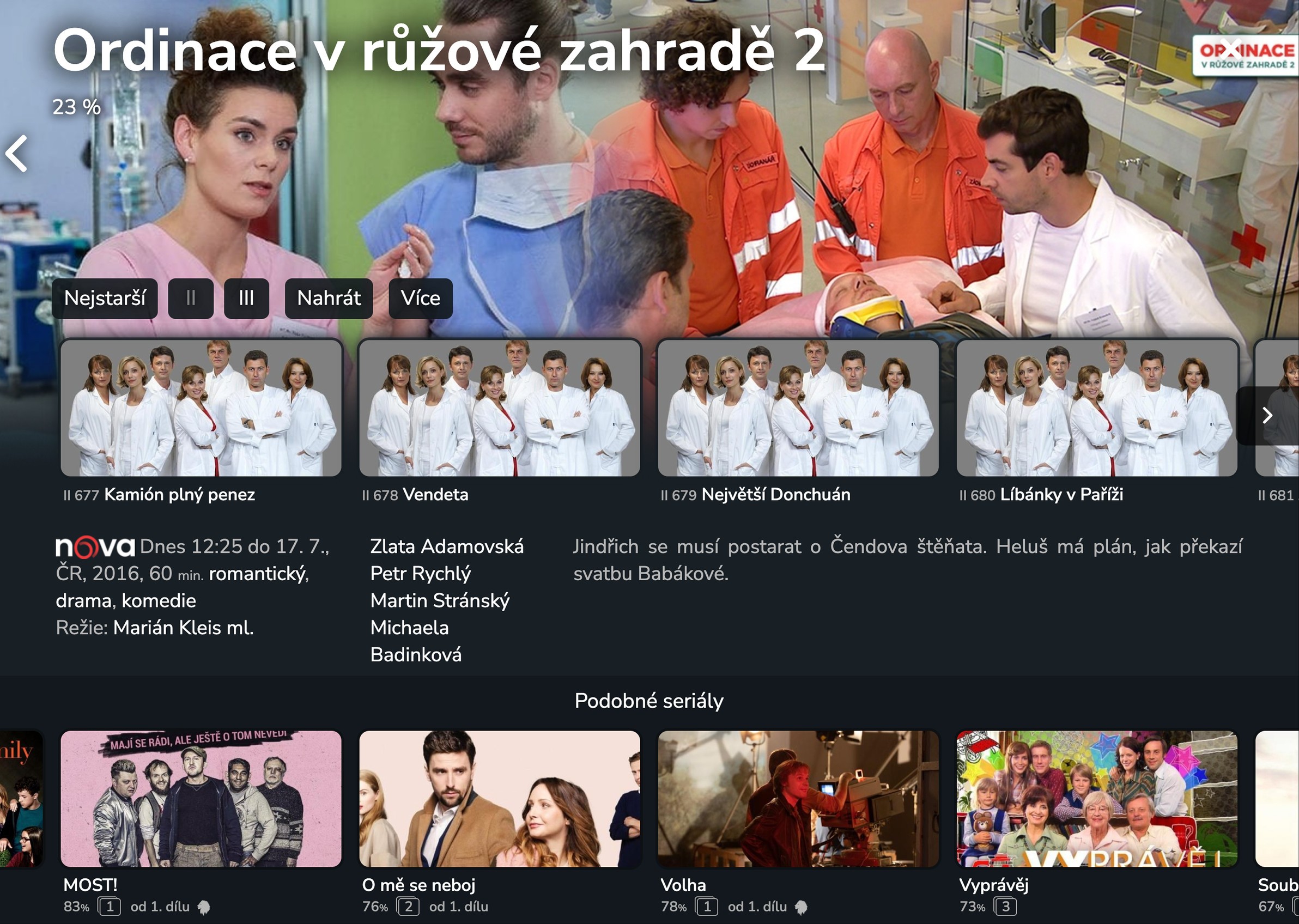 Srovnání původního rozhraní webové aplikace Lepší.TV s navrhovaným konceptem